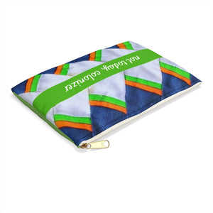 'Not Today, Colonizer' Pouch - Patchwork Green
