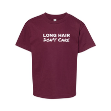 Load image into Gallery viewer, Long Hair Don&#39;t Care Youth Tee
